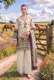 Gul-e-Rukh Airline Farshi Set – Embroidered Lawn 3-Piece